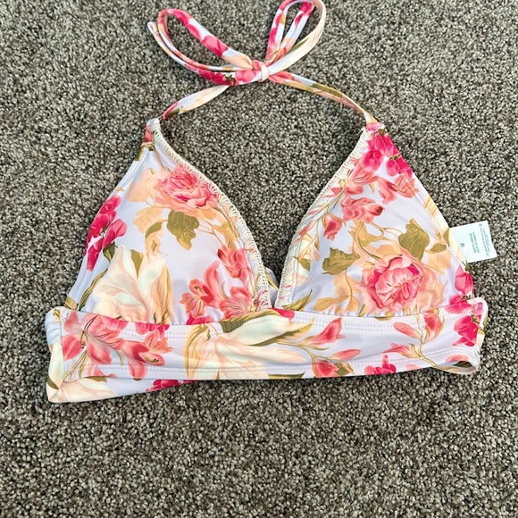 Women’s size medium Kona Sol white with pink flower swimsuit - Picture 3 of 4